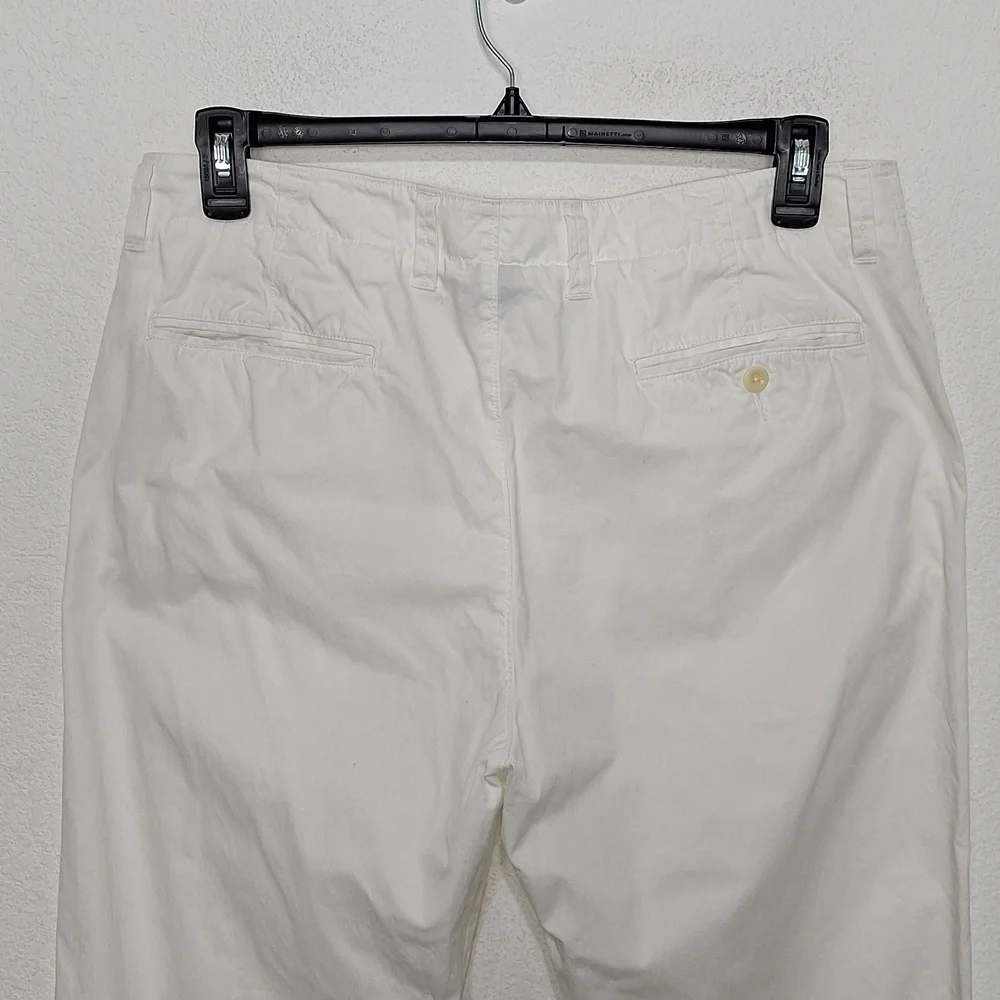 J. Crew Men’s White Preppy Quiet Luxury High Rise Chino Pants Size 34 x 34